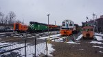 MNTX 325, 559, 3110, 6234 + 3 Cars in the Snow